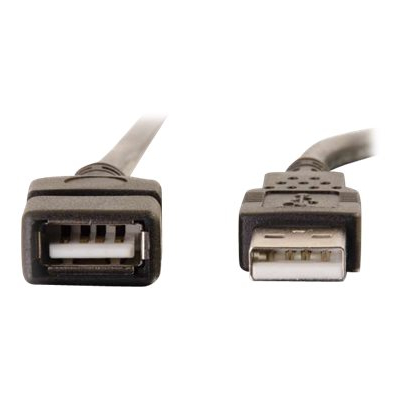 C2G Cavo Di Prolunga USB 2.0 Da Maschio A Femmina 2 Metri Nero - Estensione Per Tastiere, Mouse, Stampanti