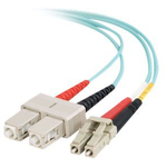 C2G LC-SC 10Gb 50/125 OM3 Duplex Multimode PVC Fiber Optic Cable (LSZH)