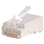 C2G RJ45 Cat5E Shielded Modular Plug for Round Solid/Stranded Cable